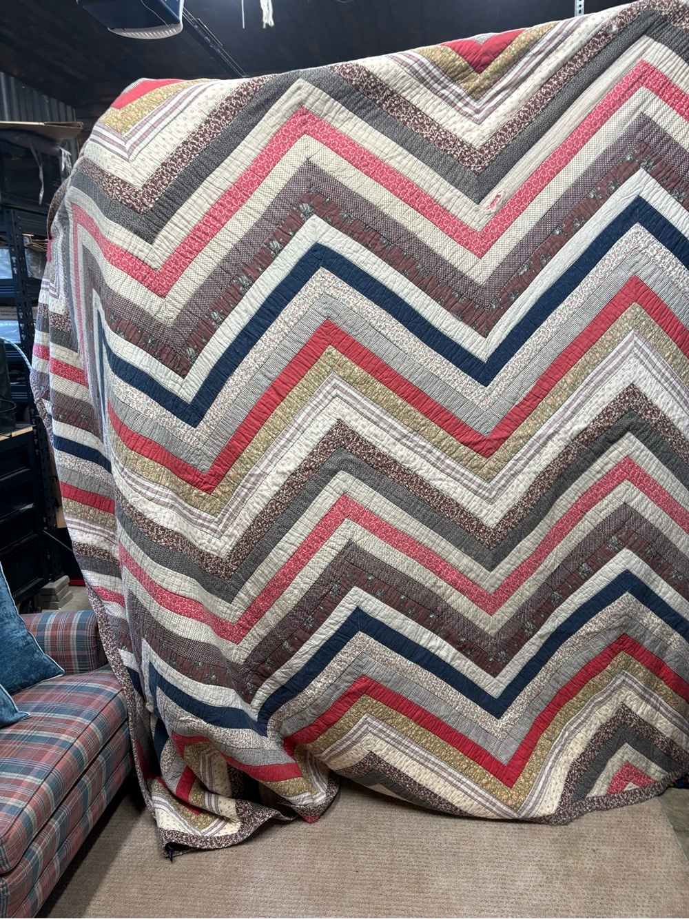 American Living Chevron Quilt with Shams see pictures
